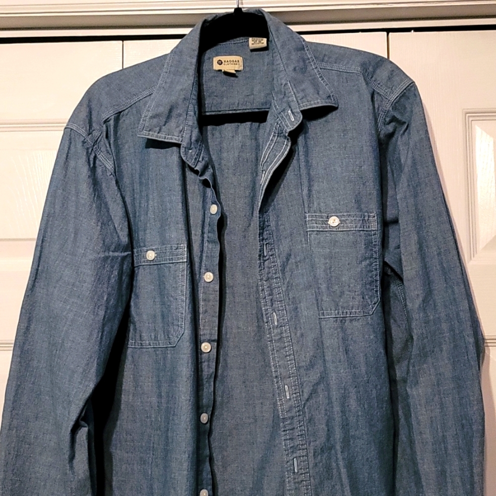 Blue Jean long sleeve Haggar shirt